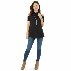 Juniors' IZ Byer Mockneck Cold-Shoulder Top -Teens shop 2839423 ALT4