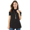 Juniors' IZ Byer Mockneck Cold-Shoulder Top 1 Juniors' IZ Byer Mockneck Cold-Shoulder Top -Teens shop 2839423 Black