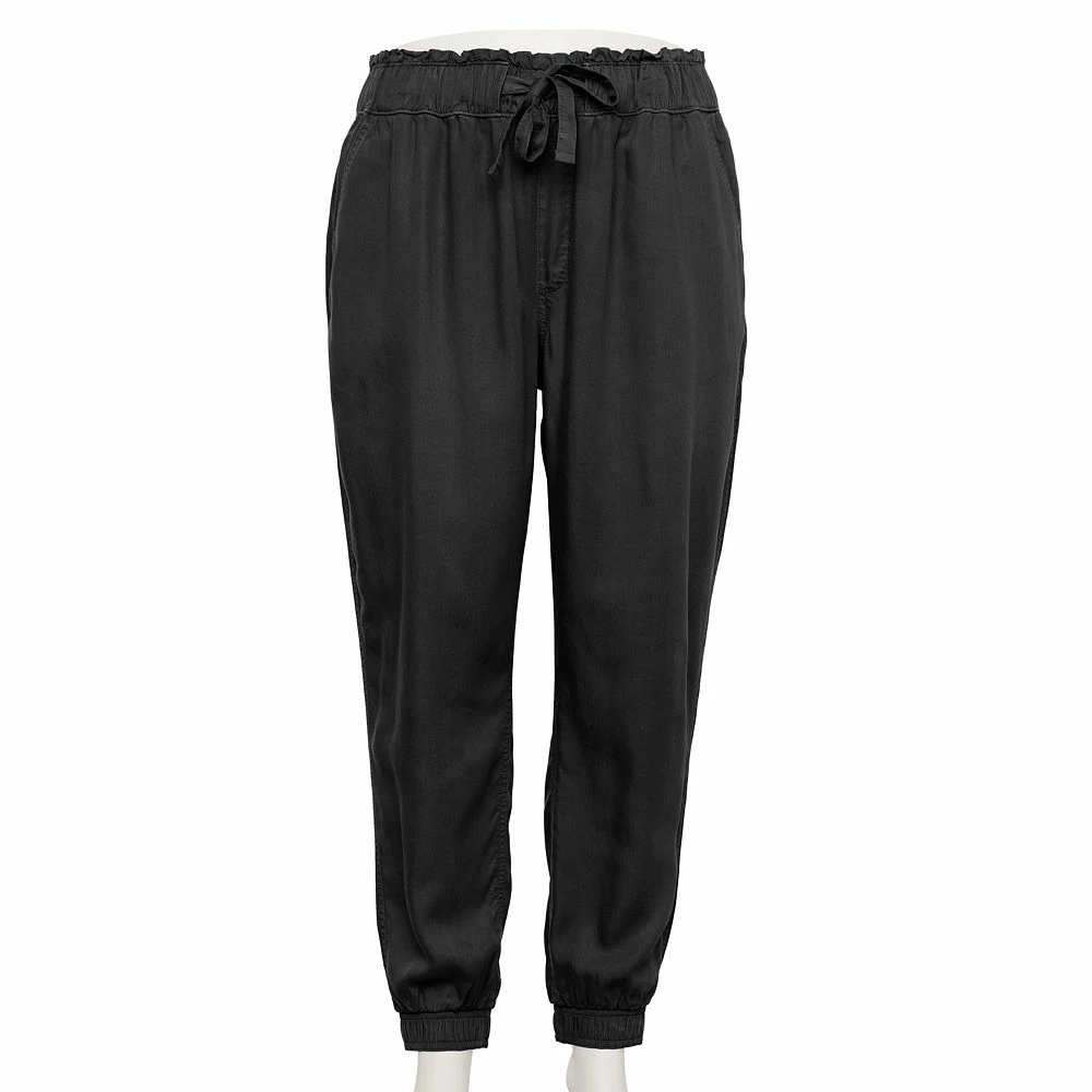 Juniors' Plus Size SO® High Rise Paperbag Jogger Pants 3 Juniors' Plus Size SO® High Rise Paperbag Jogger Pants