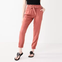 Juniors' SO® High Rise Paperbag Jogger Pants 15 Juniors' SO® High Rise Paperbag Jogger Pants -Teens shop 4203348 Virginia Mauve