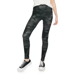 Juniors' SO® Sporty High Waisted Long Leggings -Teens shop 4341243 Black Camo
