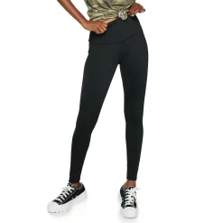 Juniors' SO® Sporty High Waisted Long Leggings -Teens shop 4341243 Black Shimmer