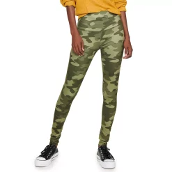 Juniors' SO® Sporty High Waisted Long Leggings -Teens shop 4341243 Olive Camo