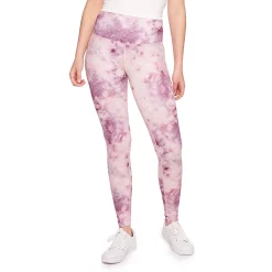 Juniors' SO® Sporty High Waisted Long Leggings -Teens shop 4341243 Wine Tie Dye