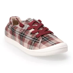 SO® Redwood Women's Sneakers -Teens shop 4634934 Tan Plaid