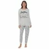 Women's Friends Long Sleeve Pajama Top & Banded Bottom Pajama Pants Set -Teens shop 4969444