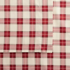 Cuddl Duds® Microfiber Sheet Set with Pillowcases 45 Cuddl Duds® Microfiber Sheet Set with Pillowcases -Teens shop 5035429 Red Checker Plaid