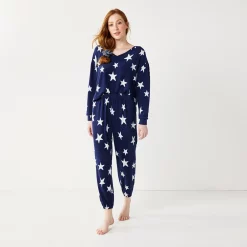 Juniors' SO® Boxy Long Sleeve Pajama Top & Pajama Pants Set -Teens shop 5044482 ALT3