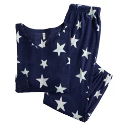 Juniors' SO® Boxy Long Sleeve Pajama Top & Pajama Pants Set -Teens shop 5044482 ALT5