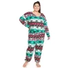 Juniors' Plus Size SO® Boxy Long Sleeve Pajama Top & Pajama Pants Set 2 Juniors' Plus Size SO® Boxy Long Sleeve Pajama Top & Pajama Pants Set -Teens shop 5044483 White Fairisle