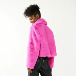 Juniors' SO® Faux Fur Collar Cropped Jacket -Teens shop 5134058 ALT