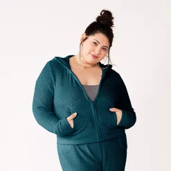 Juniors' Plus Size SO® Cozy Zip Hoodie -Teens shop 5156039 Beaufort Blue