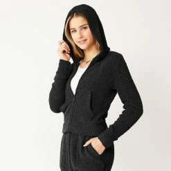 Juniors' SO® Cozy Zip Hoodie -Teens shop 5156164 Black Luxe