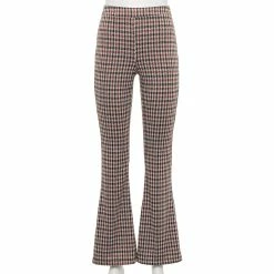 Juniors' SO® Pull-On Flare-Leg Pants -Teens shop 5168047 Brown Houndstooth