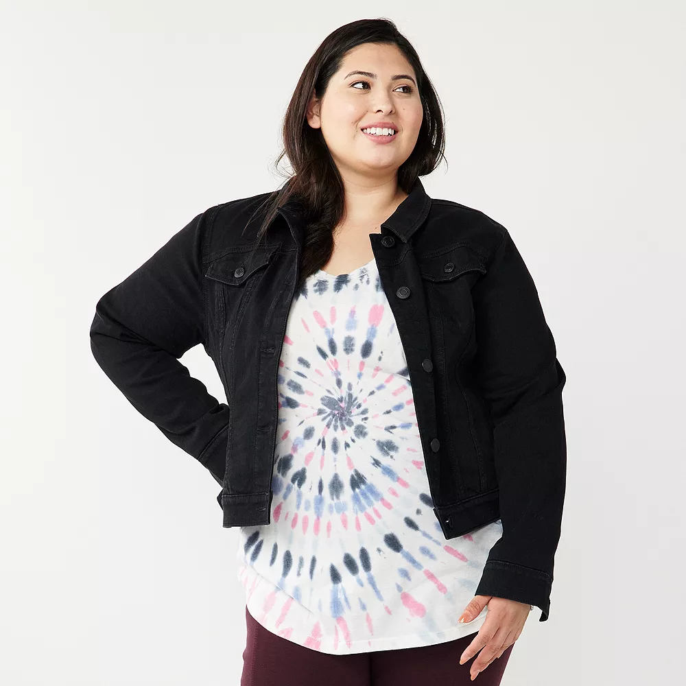 Juniors' Plus Size SO® Denim Jacket 3 Juniors' Plus Size SO® Denim Jacket