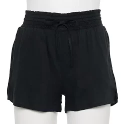 Juniors' SO® Smocked Shorts -Teens shop 5198562 Black Luxe