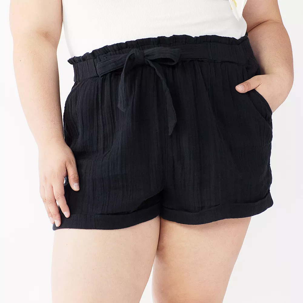 Juniors' Plus Size SO® Camp Shorts 3 Juniors' Plus Size SO® Camp Shorts