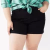 Juniors' Plus Size SO® High Rise Midi Shorts 2 Juniors' Plus Size SO® High Rise Midi Shorts -Teens shop 5211026 Black