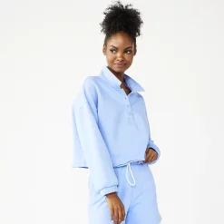 Juniors' SO® Long Sleeve Fleece Polo -Teens shop 5212309 Palmer Peri