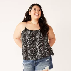 Juniors' Plus Size SO® Lace Trim Layering Tank Top