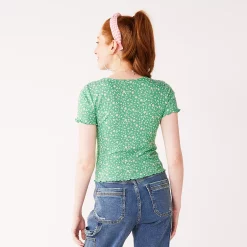 Juniors' SO® Lace Up Front Tee -Teens shop 5270174 ALT