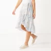 Juniors' SO® Wrapped Midi Skirt -Teens shop 5281215 Light Blue Floral