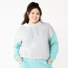 Juniors' Plus Size SO® Cropped Hoodie -Teens shop 5304659 Teal Colorblock
