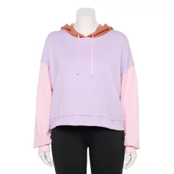 Juniors' Plus Size SO® Cropped Hoodie -Teens shop 5304659 Warm Colorblock