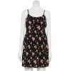 Juniors' SO® Tie Front Fit And Flare Mini Dress -Teens shop 5341980 Black Floral