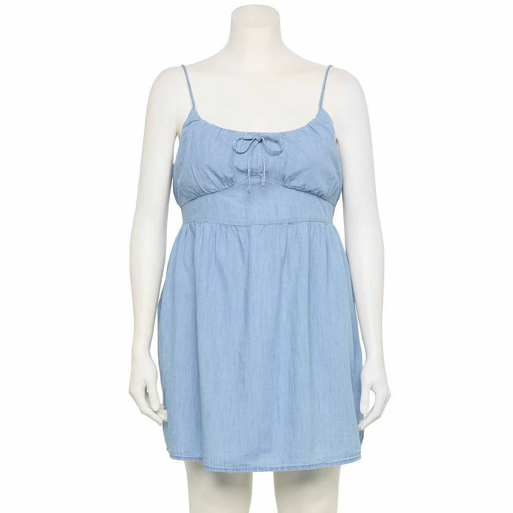 Juniors' Plus Size SO® Front-Tie Mini Fit And Flare Dress 4 Juniors' Plus Size SO® Front-Tie Mini Fit And Flare Dress - Image 2