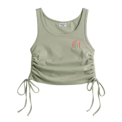 Juniors' Rainbow Doodle Embroidered Side Cinch Tank Top -Teens shop 5344899 ALT5