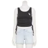 Juniors' Yin Yang Embroidered Side Cinch Ribbed Tank Top -Teens shop 5344903