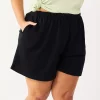 Juniors' Plus Size SO® Core Boyfriend Shorts -Teens shop 5466845 Black