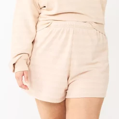 Juniors' Plus Size SO® Core Boyfriend Shorts -Teens shop 5466845 Sandstone Stripe