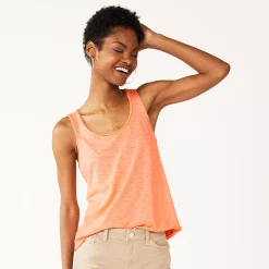 Juniors' SO® Relaxed Scoopneck Tank Top -Teens shop 5473988 Carolina Peach
