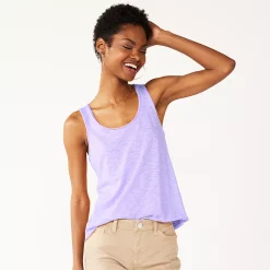 Juniors' SO® Relaxed Scoopneck Tank Top -Teens shop 5473988 Monica Purple