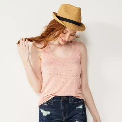 Juniors' SO® Relaxed Scoopneck Tank Top -Teens shop 5473988 Tiny Beige Floral