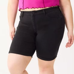 Juniors' Plus Size SO® Low Rise Bermuda Shorts