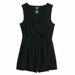 Juniors' SO® Faux Wrap Knit Romper 13 Juniors' SO® Faux Wrap Knit Romper -Teens shop 5477455 ALT5