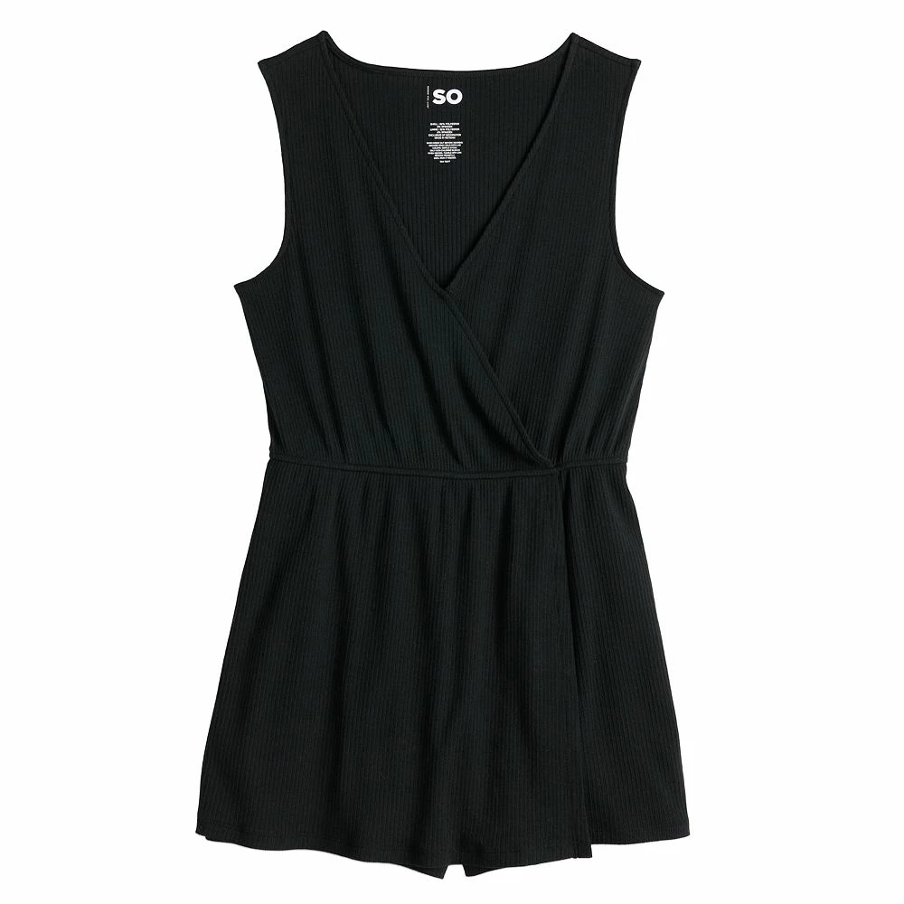 Juniors' SO® Faux Wrap Knit Romper 8 Juniors' SO® Faux Wrap Knit Romper - Image 6