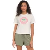 Juniors' Hurley Whirl Sunshine Roll Cuff Crop Tee