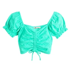 Juniors' SO® Cinch Front Puff Sleeve Top -Teens shop 5494893 ALT5