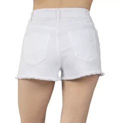 Juniors' Indigo Rein Super High-Rise Button Shorts -Teens shop 5498904 ALT