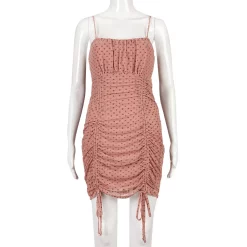 Juniors' Speechless Ruched Mesh Bodycon Dress