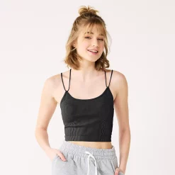 Juniors' SO® Seamless Bungee Strap Cami -Teens shop 5508693 Black Luxe