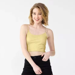 Juniors' SO® Seamless Bungee Strap Cami -Teens shop 5508693 Soft Yellow