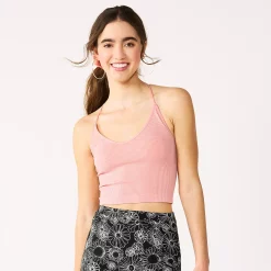 Juniors' SO® Seamless Lace Back Cami -Teens shop 5508694 Pastel Petunia