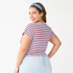 Juniors' Plus Size SO® Lace-Up Tee -Teens shop 5510588 ALT