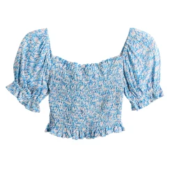 Juniors' SO® Smocked Waist Puff Sleeve Top -Teens shop 5510719 ALT5