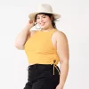Juniors' Plus Size SO® Side Keyhole Racerback Tank Top
